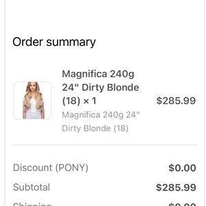 NWT Bellami 24” Blonde Clip-in Hair Extensions